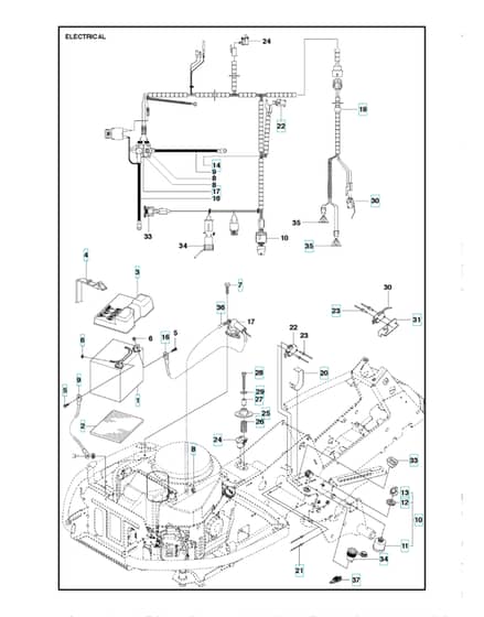 Husqvarna R 316TS AWD - Electrical