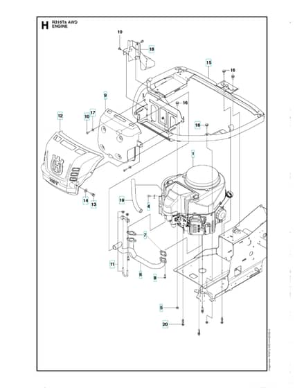 Husqvarna R 316TS AWD - Engine