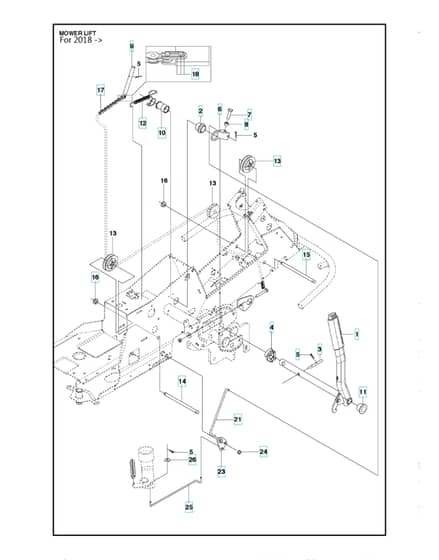 Husqvarna R 316TS AWD - Mower Lift & Deck Lift 2