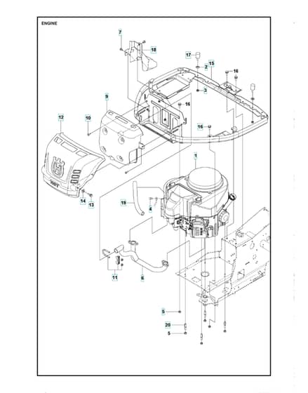 Husqvarna R 316TX AWD - Engine