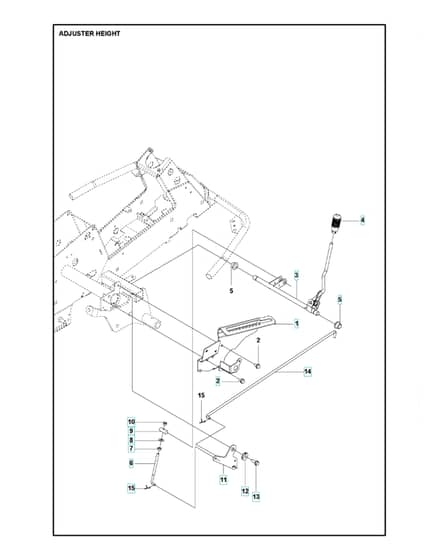Husqvarna R 316TX AWD - Height Adjustment
