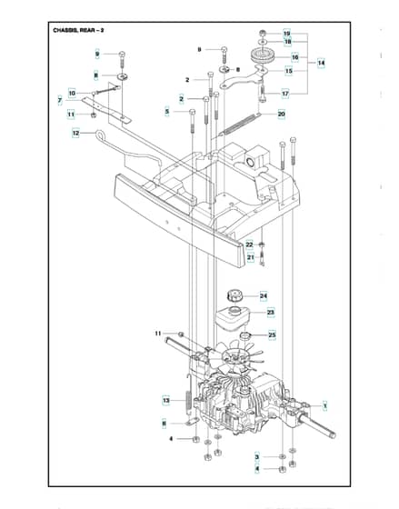 Husqvarna R 316TX - Chassis Rear 2