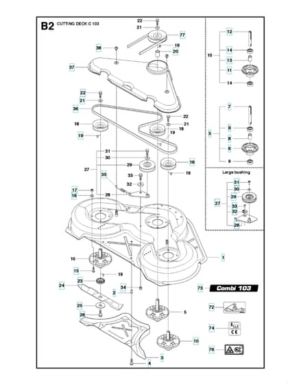 Husqvarna R 316TXS AWD - 103cm Cutting Deck 2