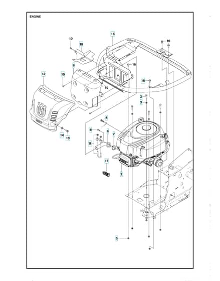 Husqvarna R 318 - Engine