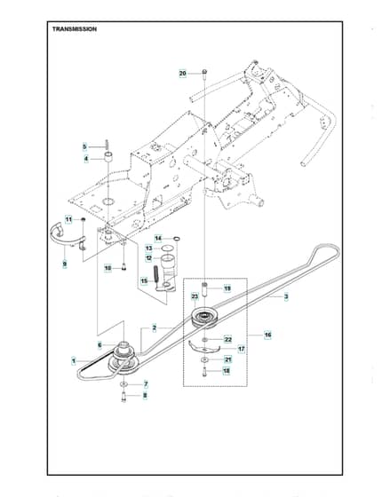 Husqvarna R 318 - Transmission 2