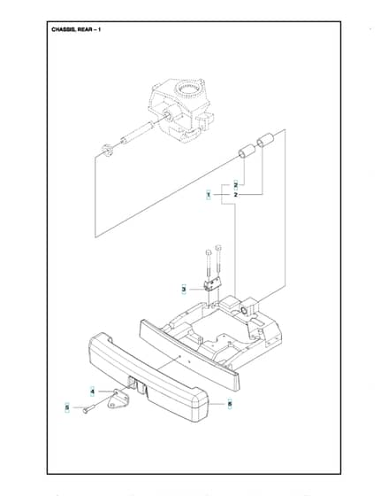 Husqvarna R 318X - Chassis Rear