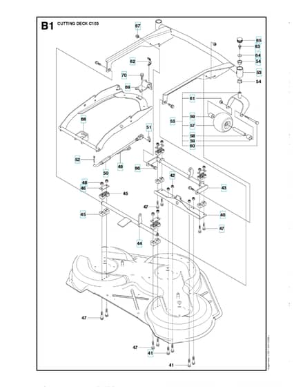 Husqvarna R 320 AWD - 103cm Cutting Deck