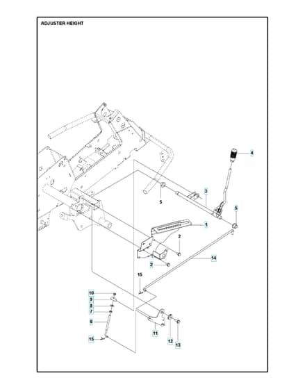 Husqvarna R 320X AWD - Height Adjustment