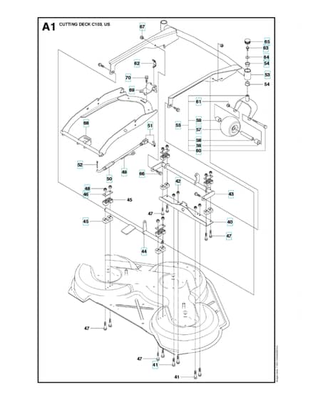 Husqvarna R 322T AWD - 103cm Cutting Deck