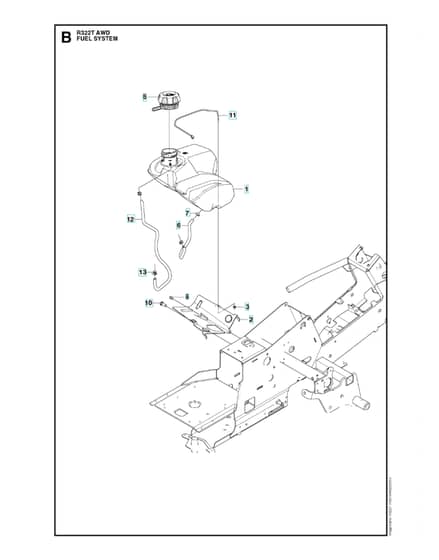 Husqvarna R 322T AWD - Fuel System