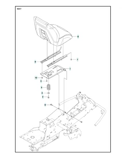 Husqvarna R 322T AWD - Seat