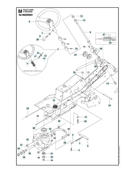 Husqvarna R 322T AWD - Steering 2