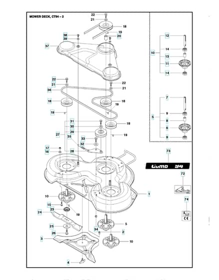 Husqvarna R 418TS - 94cm Cutting Deck 3