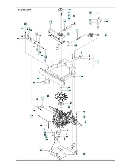Husqvarna R 418TS AWD - Chassis Rear