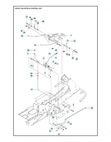 Husqvarna R 418TS AWD - Height Adjustment