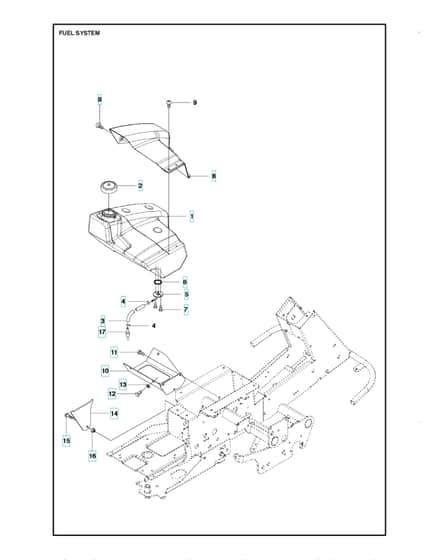 Husqvarna R 418TS - Fuel System