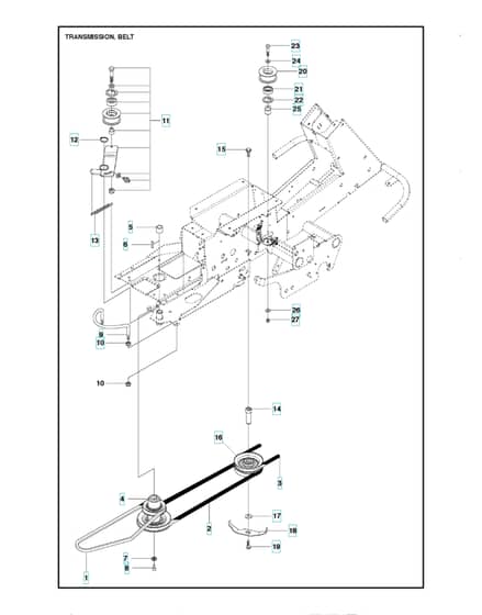 Husqvarna R 418TS - Transmission