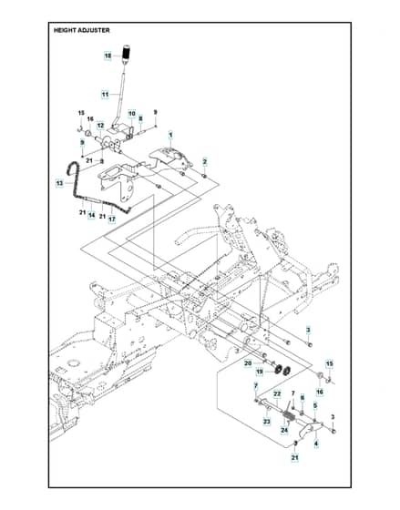 Husqvarna R 419TSX AWD - Height Adjustment