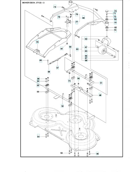 Husqvarna R 422TS AWD - 48" 122cm Cutting Deck 2