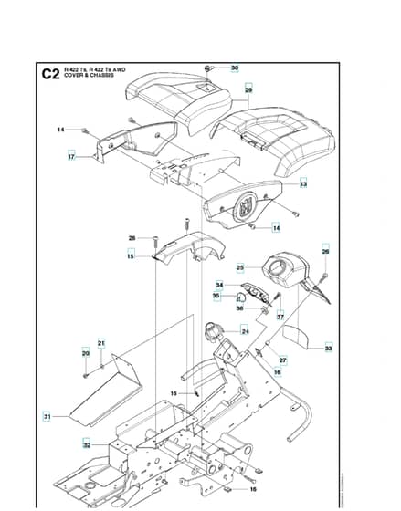 Husqvarna R 422TS AWD - Chassis & Enclosures 2