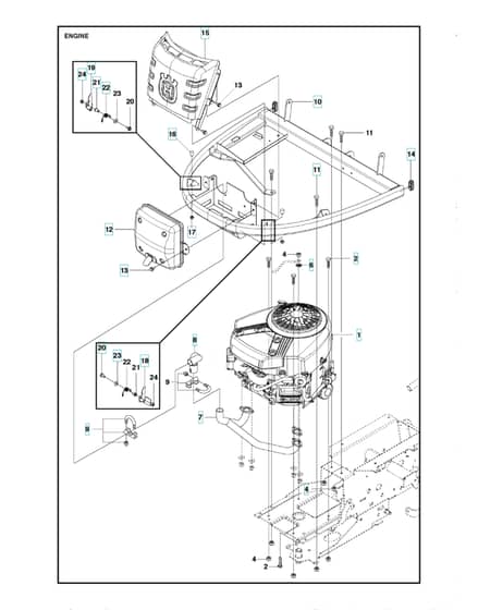 Husqvarna R 422TS AWD - Engine