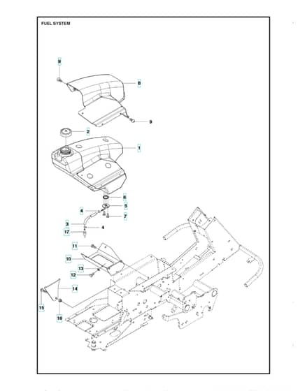 Husqvarna R 422TS AWD - Fuel System