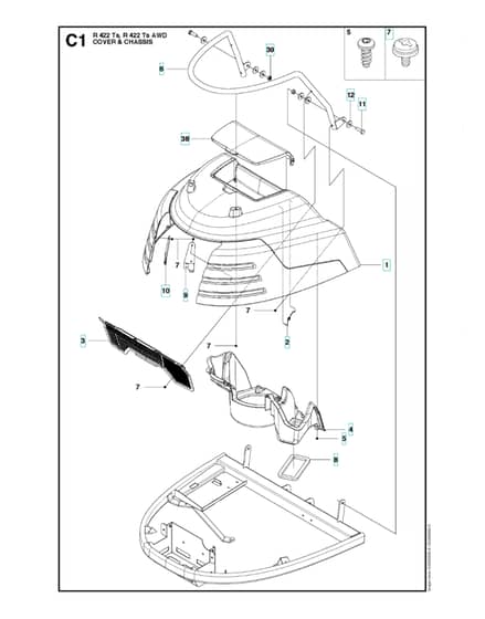 Husqvarna R 422TS - Chassis & Enclosures