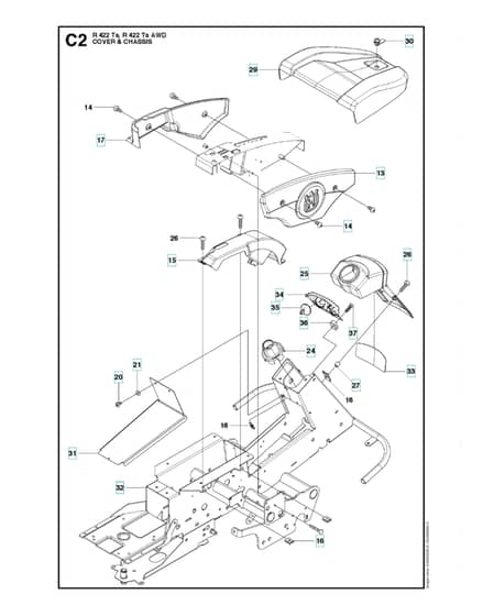 Husqvarna R 422TS - Chassis & Enclosures 2