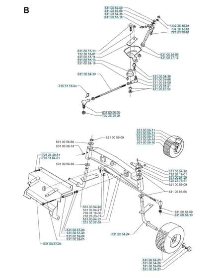 Husqvarna Rb150 - Steering