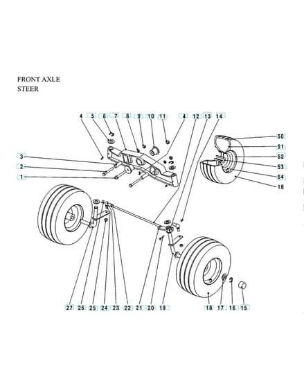 Husqvarna Rbh180 - Front Axle