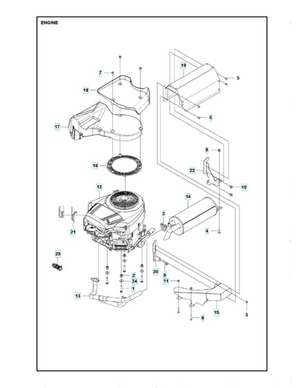 Husqvarna RC 318T - Engine