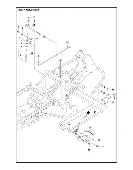 Husqvarna RC 320TS AWD - Height Adjustment