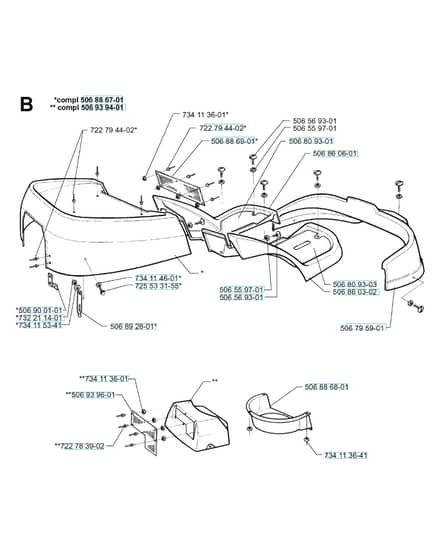 Husqvarna RIDER 1030 - Hood