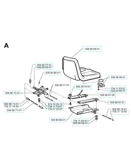 Husqvarna RIDER 1030 - Seat