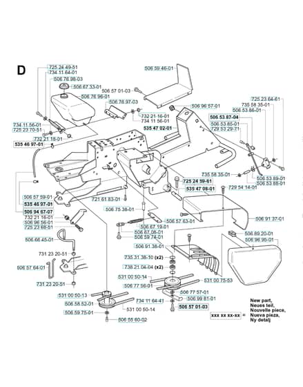 Husqvarna RIDER 11 BIOCLIP - Chassis & Frame