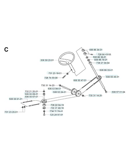 Husqvarna RIDER 11 BIOCLIP - Steering