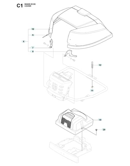 Husqvarna RIDER 11R - Hood