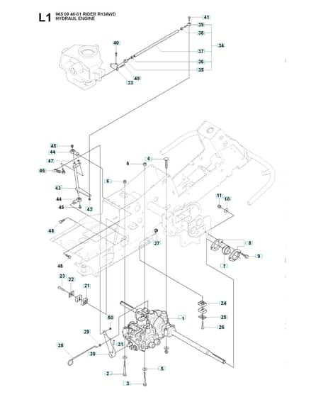 Husqvarna RIDER 13 AWD - Hydraulic Pump