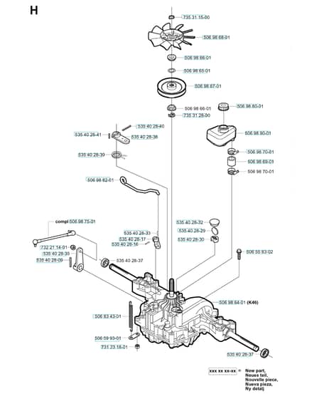 Husqvarna RIDER 13 BIOCLIP - Transmission