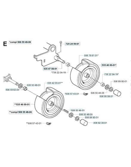 Husqvarna RIDER 13 BIOCLIP - Wheels & Tyres