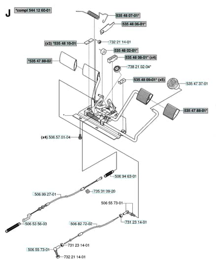 Husqvarna RIDER 13 R SPECIAL - Pedals