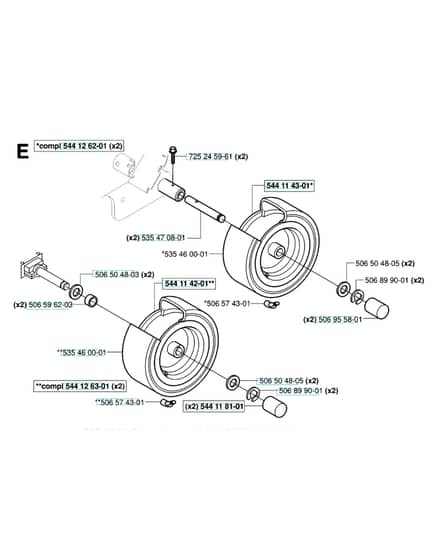 Husqvarna RIDER 13 R SPECIAL - Wheels & Tyres