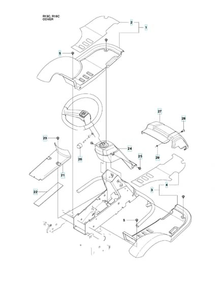Husqvarna RIDER 13C - Cover 2