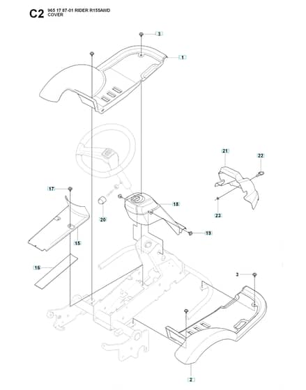 Husqvarna RIDER 155 AWD - Cover