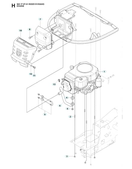 Husqvarna RIDER 155 AWD - Engine