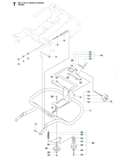 Husqvarna RIDER 155 AWD - Frame