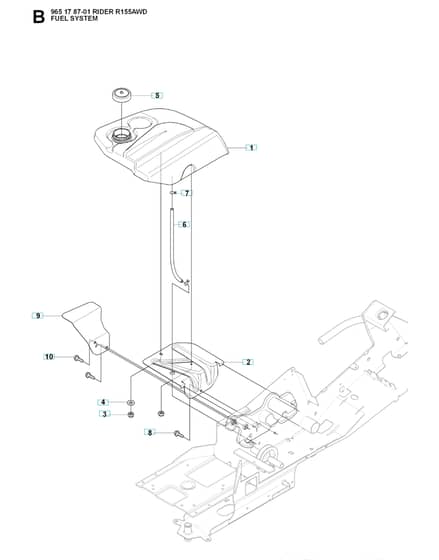 Husqvarna RIDER 155 AWD - Fuel System
