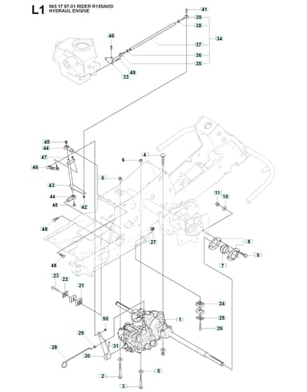 Husqvarna RIDER 155 AWD - Hydraulic Pump