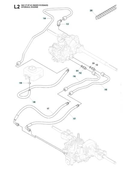 Husqvarna RIDER 155 AWD - Hydraulic Pump 2