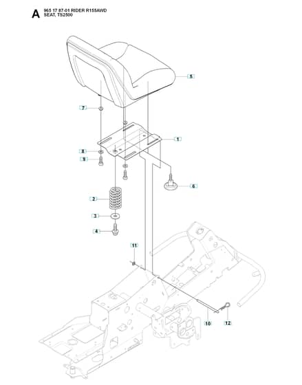 Husqvarna RIDER 155 AWD - Seat